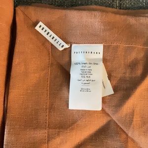 Pottery Barn Mason Oversized Linen Dinner Napkins Set of 4 Clay
